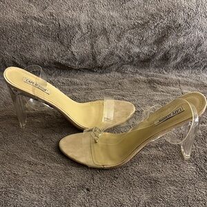 Cape Robbin Clear Heels with Tan Insole